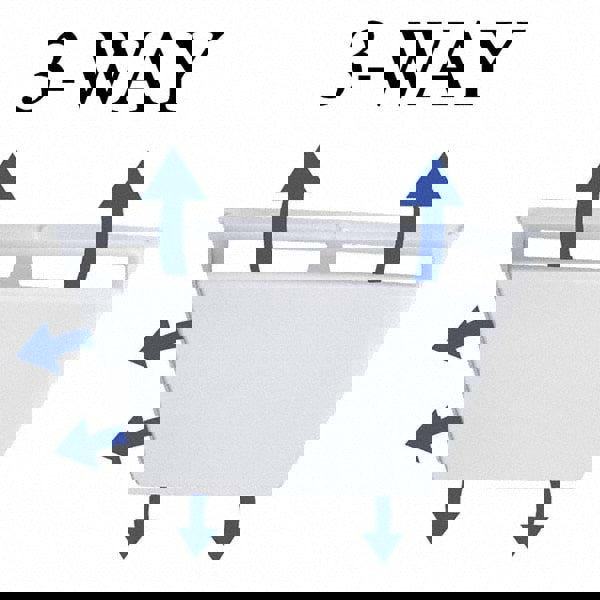 Registers & Diffusers; Type: Air Deflector Vent Cover ; Style: 3 Way ; Material: Plastic ; Diameter (Decimal Inch): 24.0000 ; Width (Decimal Inch - 4 Decimals): 24.5 ; Product Service Code: 5120